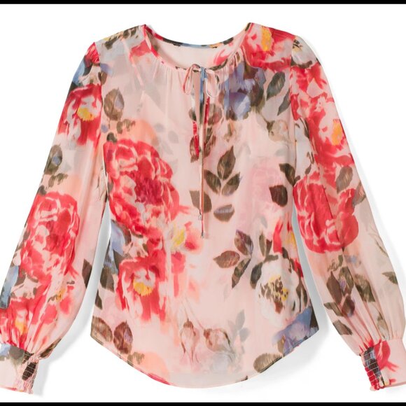 White House Black Market 2-in-1 Floral Top - Picture 5 of 11